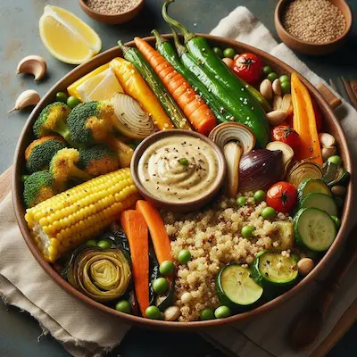 Bowl de Quinoa y Vegetales Asados