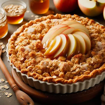 Tarta de Manzana con Crumble de Avena